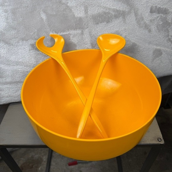 ROSTI Denmark Melamine Salad Bowl Servers Orange Serving Set MCM
